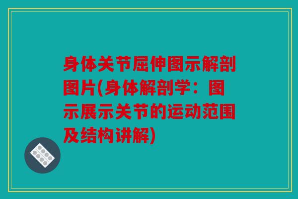 身体关节屈伸图示解剖图片(身体解剖学：图示展示关节的运动范围及结构讲解)