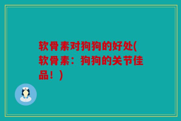 软骨素对狗狗的好处(软骨素:狗狗的关节佳品!) 软骨素对狗狗的好处(软骨素:狗狗的关节佳品!)
