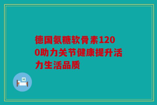 德国氨糖软骨素1200助力关节健康提升活力生活品质