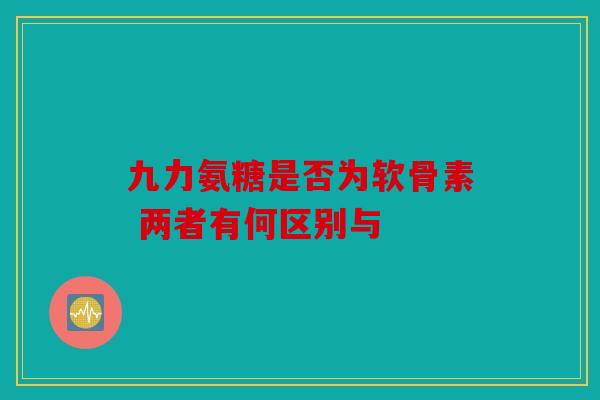 九力氨糖是否为软骨素 两者有何区别与 九力氨糖是否为软骨素 两者有何区别与