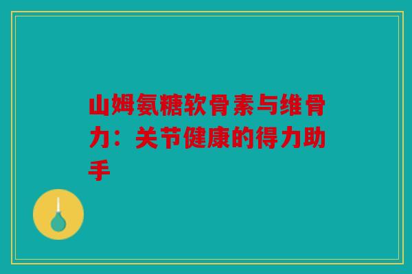 山姆氨糖软骨素与维骨力：关节健康的得力助手