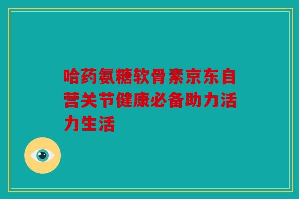哈药氨糖软骨素京东自营关节健康必备助力活力生活 哈药氨糖软骨素京东自营关节健康必备助力活力生活