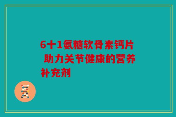 6十1氨糖软骨素钙片 助力关节健康的营养补充剂