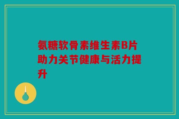 氨糖软骨素维生素B片助力关节健康与活力提升