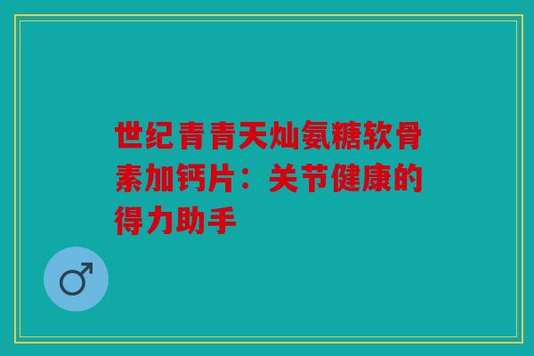 世纪青青天灿氨糖软骨素加钙片:关节健康的得力助手 世纪青青天灿氨糖软骨素加钙片:关节健康的得力助手