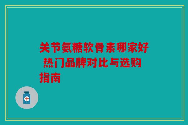 关节氨糖软骨素哪家好 热门品牌对比与选购指南