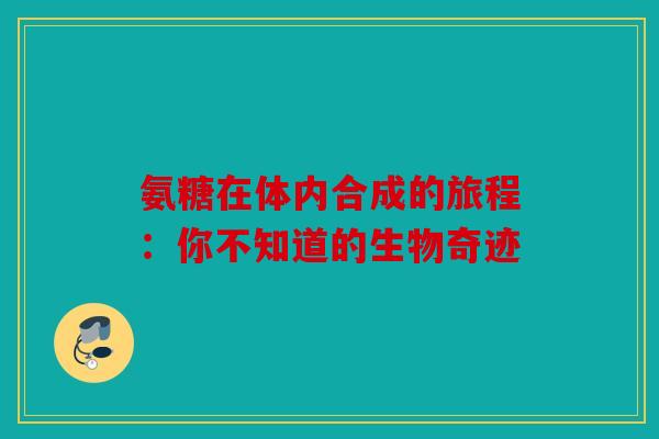 氨糖在体内合成的旅程:你不知道的生物奇迹 氨糖在体内合成的旅程:你不知道的生物奇迹
