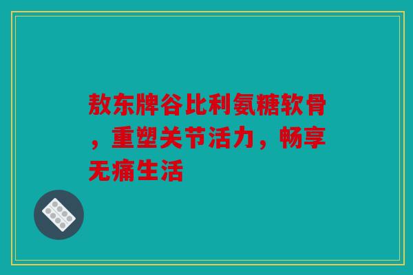 敖东牌谷比利氨糖软骨，重塑关节活力，畅享无痛生活